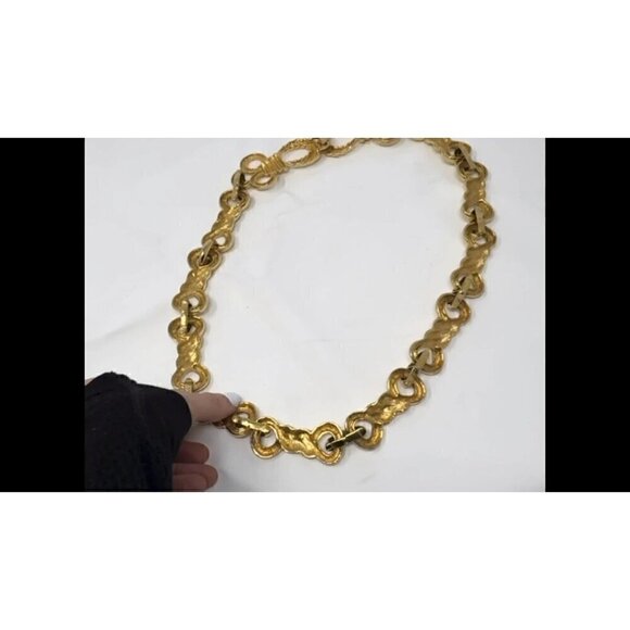 Alexis Kirk Sz S Gold-Toned Chain Link Chunky Belt Boho RARE Equestrian Womens